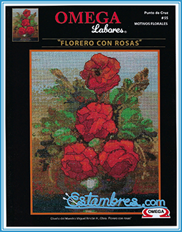 55 Florero Con Rosas
